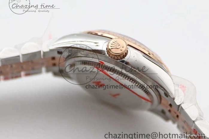 0511 Lady DateJust 28 SS RG TWF 1:1 Best Edition Green Dial Diamonds Markers on Jubilee Bracelet NH Trendsetting 2130